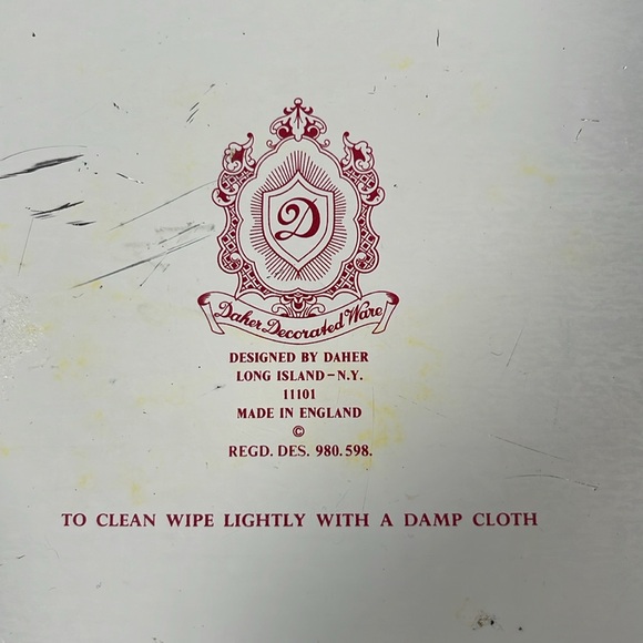 Daher Decorated Ware Vintage Oriental Theme Tin Tray - Picture 3 of 3